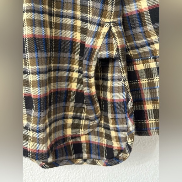 Everlane Boxy Plaid Flannel Shirt Brown Women's Size XS Button Up oversized - Picture 8 of 10
